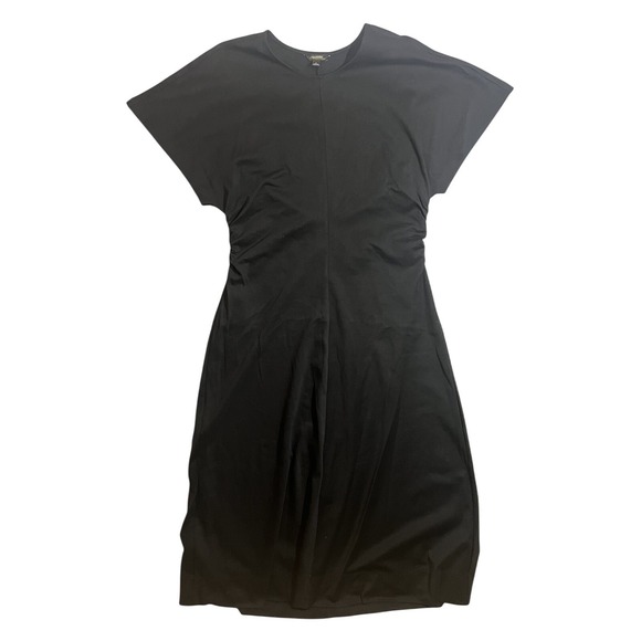 Banana Republic Dresses & Skirts - Banana Republic Women's Black Ruched Sheath Dress Size Large Short‎ Sleeve Midi